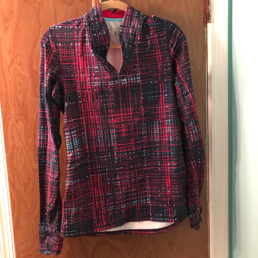 Brooks cold weather running top l Sz L l Blue/Pink
